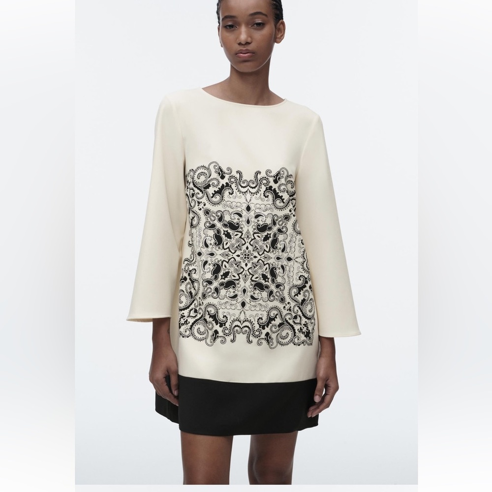 Brand new with tags! Beautiful Zara Printed Short Dress! Size S